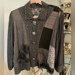 Patchwork Gray Blazer